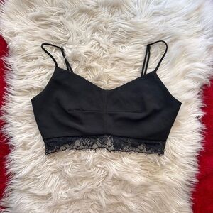 Forever 21 Black Lace Crop Top
